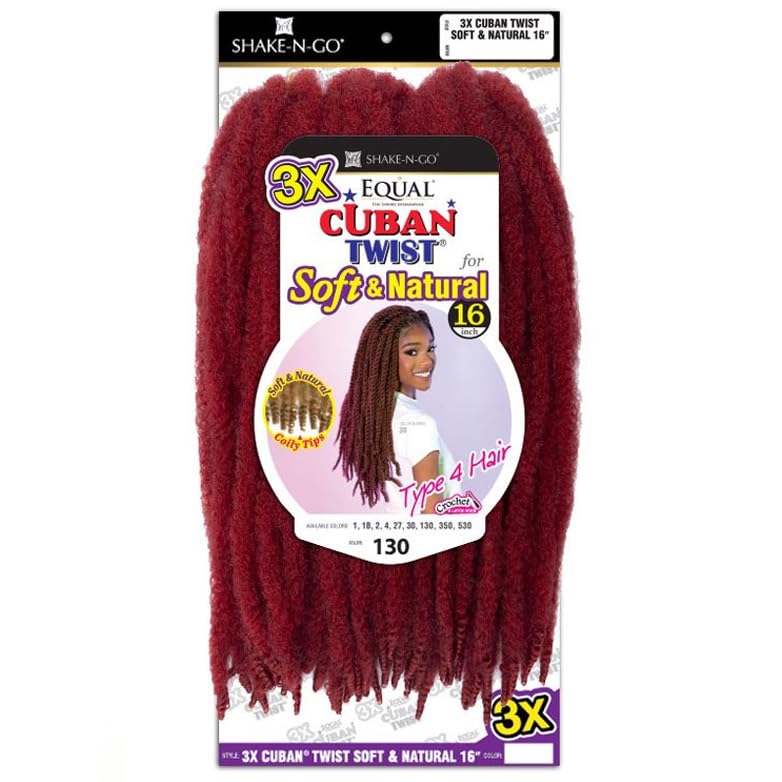 FREE TRESS Synthetic Braid - 3X Cuban Twist Soft & Natural 16" (530)