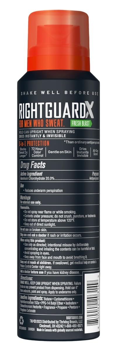 Right Guard Xtreme Defense Dry Spray Fragrance-Free 3.8 Ounce Men Beauty and Personal Care Right Guard