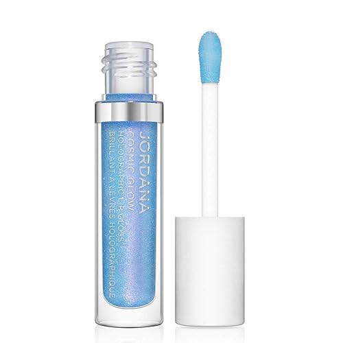 JORDANA Cosmic Glow Holographic Lip Gloss - Galactic Blue Beauty & Personal Care Jordana