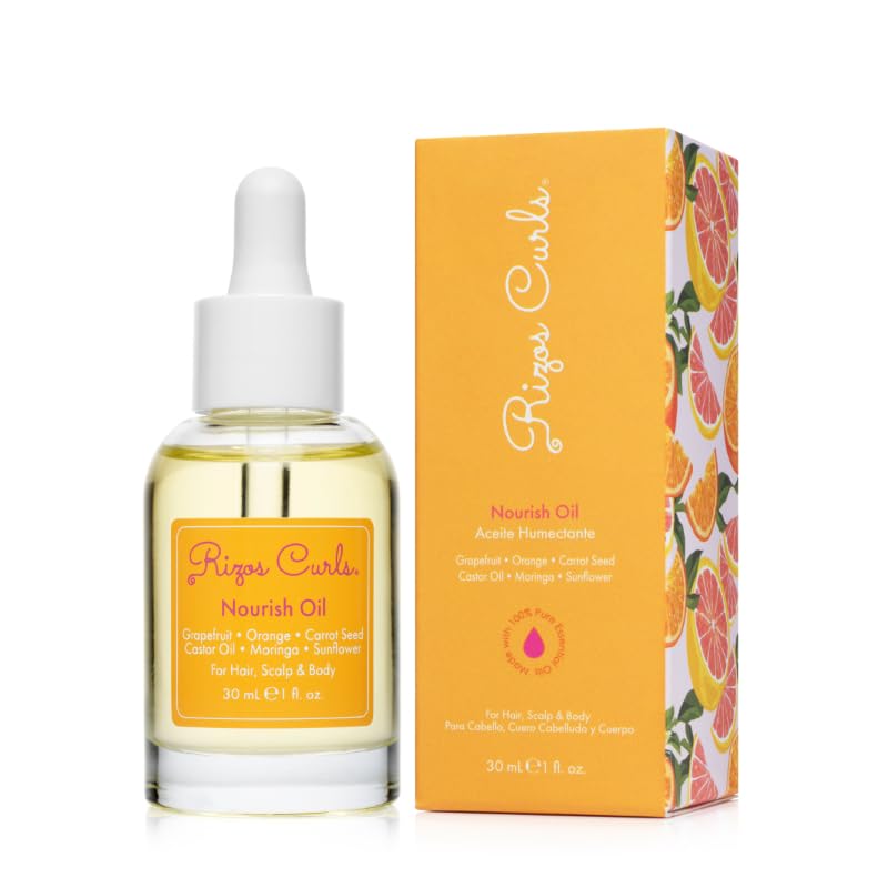 Rizos Curls Nourish Oil - Strength & Frizz Control - Improve Split Ends & Repair Dry Brittle Hair - Smooths & Hydrates All Hair Types Straight, Wavy Beauty & Personal Care Rizos Curls