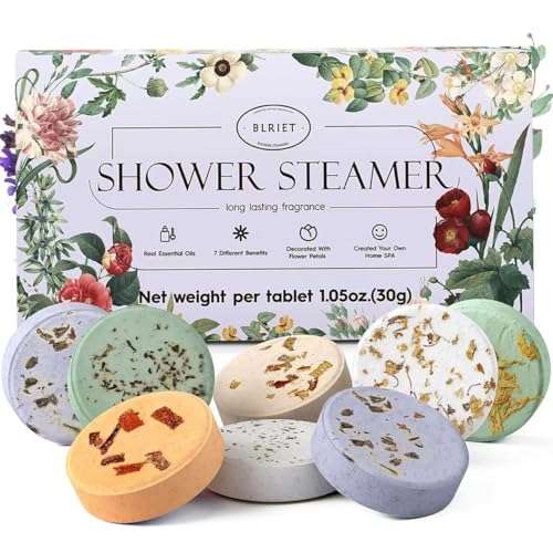 Shower Steamers Aromatherapy Blriet Gifts for Women, Teen Girls, Wife, Her, Mom, Father Days, Daughter, Grandma Basket Stuffers Birthday Gifts Beauty and Personal Care BLRIET