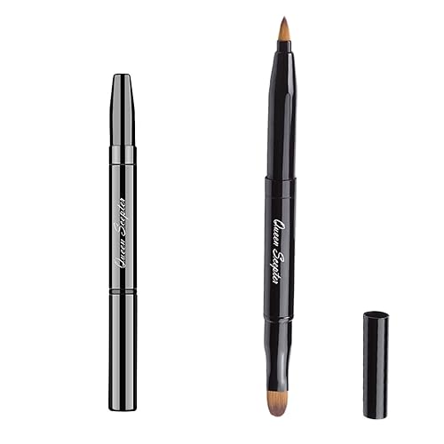 Retractable Lip Brush Concealer Makeup Dual End Travel Size Lipstick Brush With Cap Beauty & Personal Care Queen Scepter