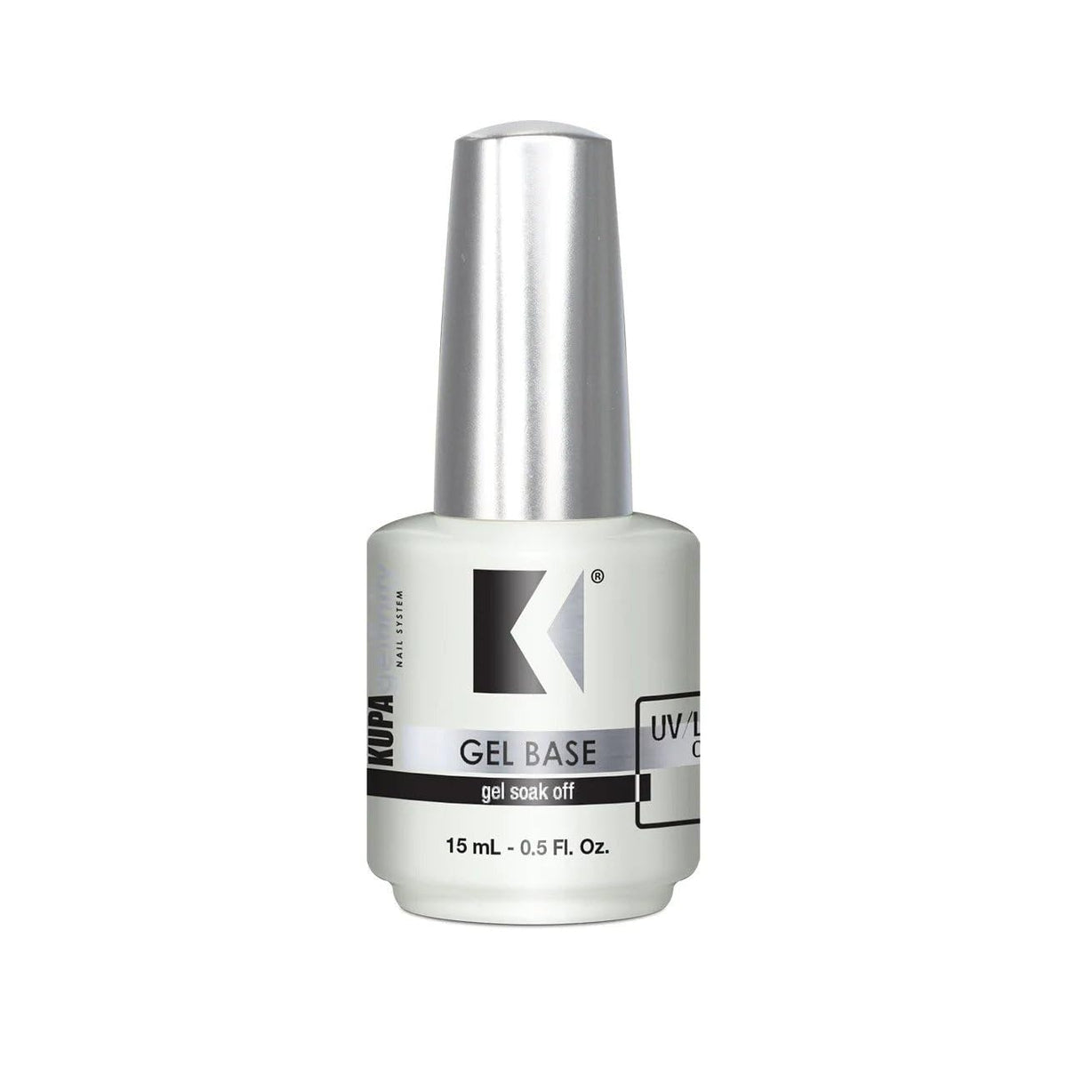 KUPA GelFinity Gel Base Coat, Superior Adhesive Bond for Long-Lasting Nail Polish, Professional UV/LED Soak-Off Foundation 0.5 Fl Oz