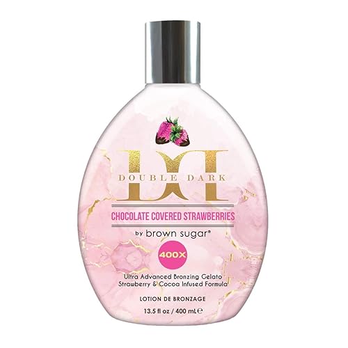 Brown Sugar Double Dark Chocolate Covered Strawberries 400X Ultra Advanced Bronzer Tanning Lotion for Deep, Decadent Color and Silky Smooth Skin Beauty & Personal Care Brown Sugar