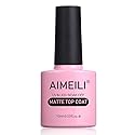 AIMEILI Soak Off U V LED Hema Free Gel Nail Polish, Cruelty Free, Vegan, No Wipe Matte Top Coat 10ml Beauty & Personal Care AIMEILI