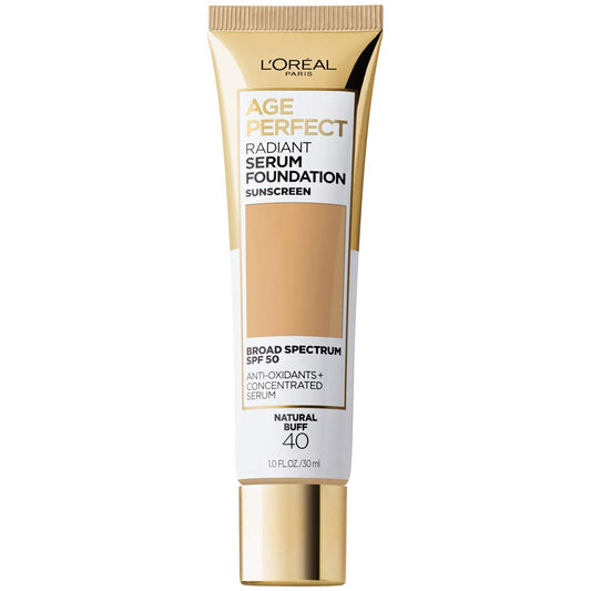 L'Oreal Paris Age Perfect Radiant Serum Foundation with SPF 50, Natural Buff, 1 Ounce Beauty and Personal Care L'Oreal Paris Default Title