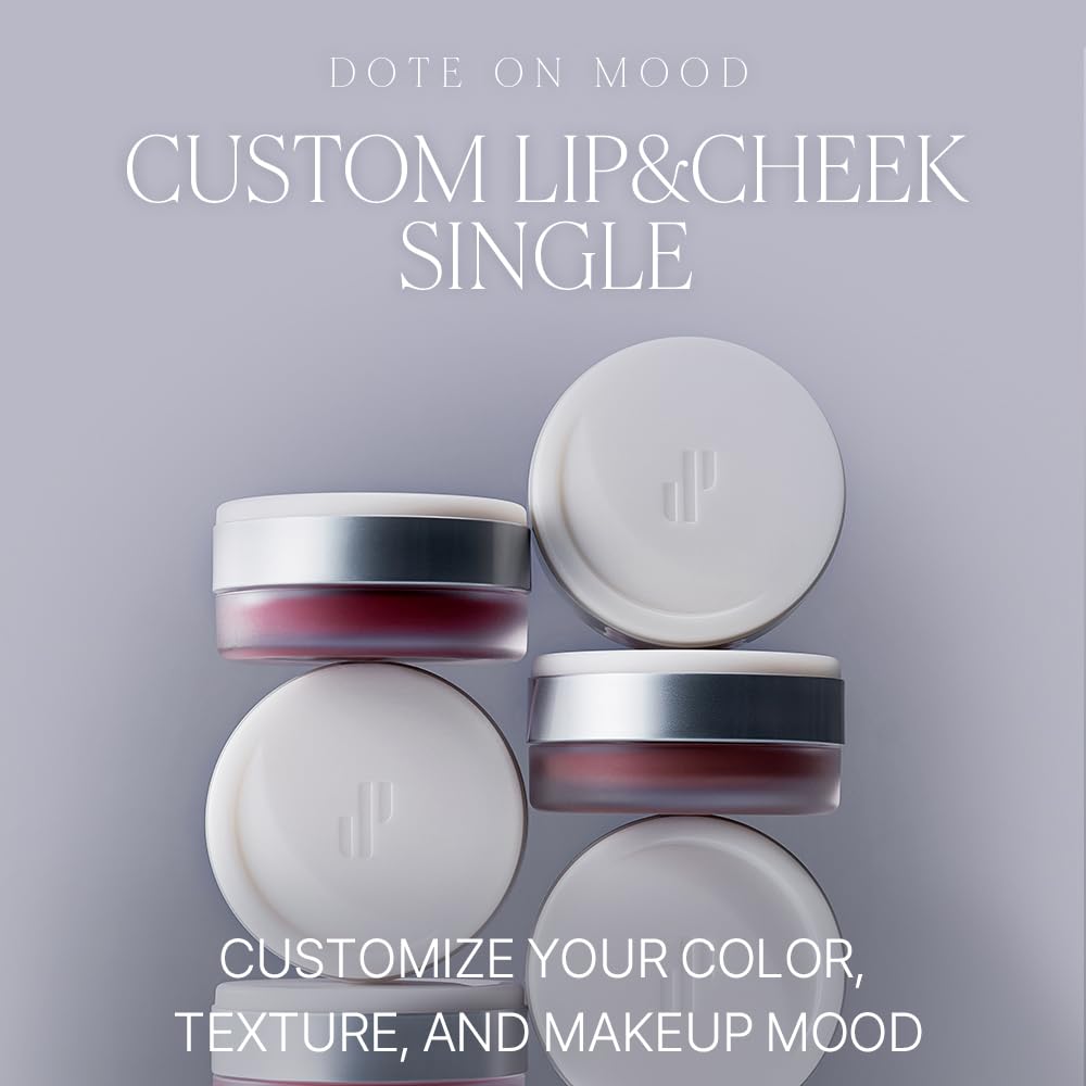 Heart Percent Dote On Mood Custom Lip & Cheek Single - Blendable & Buildable Jelly Glow Shine Balm, Long-Lasting Lightweight Multi-Use Glow Enhancer Beauty and Personal Care Heart Percent