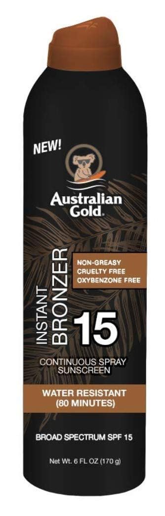 Australian Gold Continuous Spf#15 Spray 6 Ounce With Bronzer (177ml) (2 Pack) Beauty & Personal Care Australian Gold