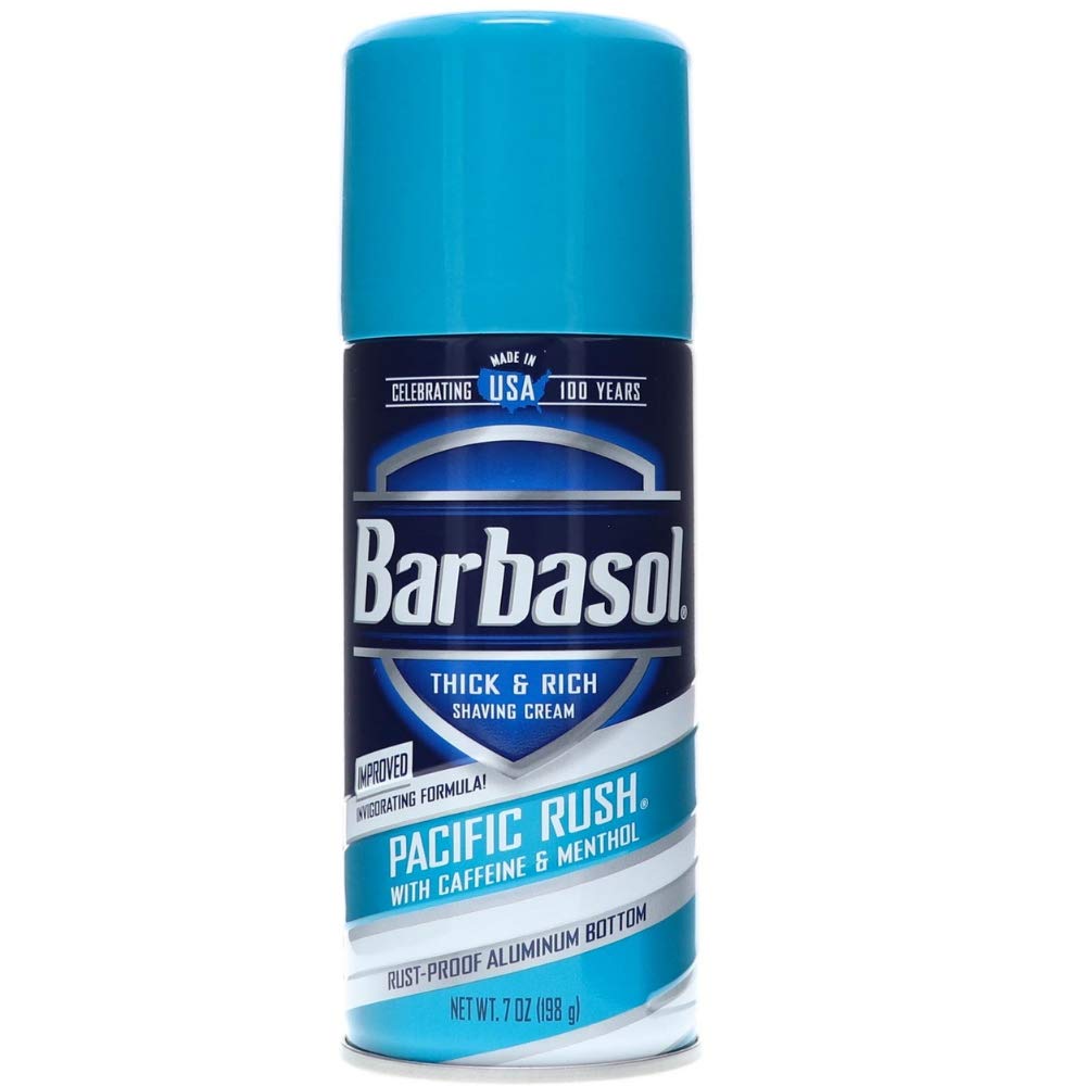 Barbasol Pacific Rush with Caffeine and Menthol Thick & Rich Shaving Cream 7 oz Beauty and Personal Care Barbasol