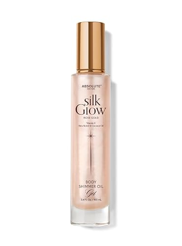 Absolute New York - Silk Glow Shimmer Mist Glow, Radiant, Shimmer Body & Face & Hair, Shea Butter, Coconut Oil, Vitamin E (SBGS04 Rose Gold Oil Gel Beauty & Personal Care Absolute New York