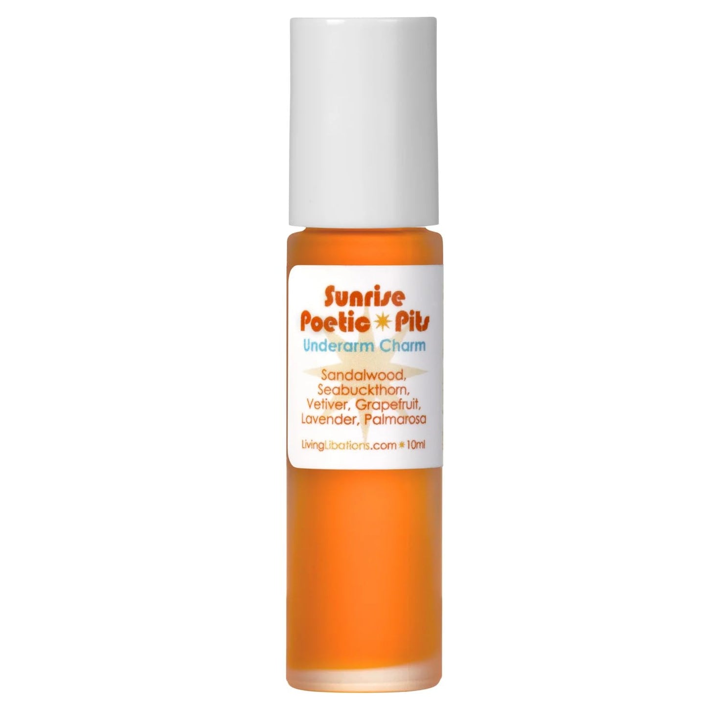 Living Libations - Organic Poetic Pits Roll-On Deodorant - Natural, Wildcrafted, Vegan Clean Beauty (Sunrise, .33 fl oz - 10ml) Beauty and Personal Care LIVING LIBATIONS