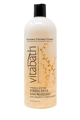 Vitabath Heavenly Coconut Crème Bubble Bath Rich Foaming Bubbly Soak & Relaxing Aromatherapy Moisturizing & Nourishing Indulgent Suds for Women & Men Beauty & Personal Care Vitabath
