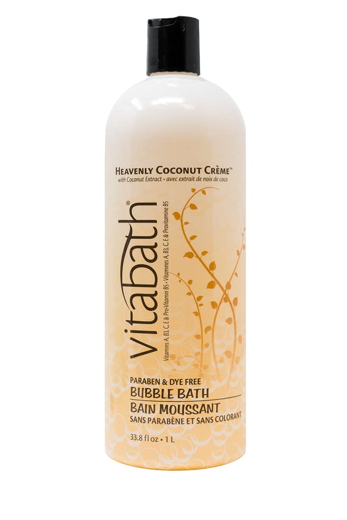 Vitabath Heavenly Coconut Crème Bubble Bath Rich Foaming Bubbly Soak & Relaxing Aromatherapy Moisturizing & Nourishing Indulgent Suds for Women & Men Beauty & Personal Care Vitabath