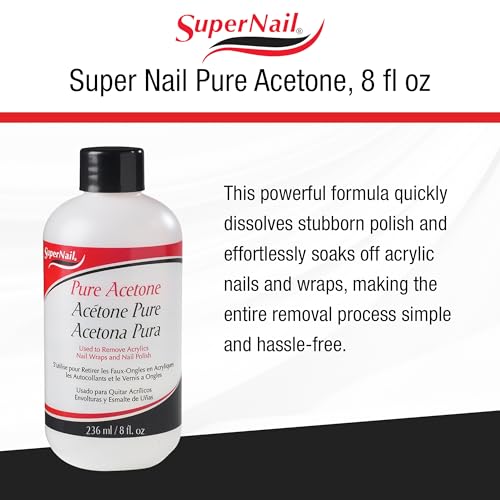 Supernail Pure Acetone Polish Remover, 8 oz (Pack of 6) Beauty & Personal Care SuperNail