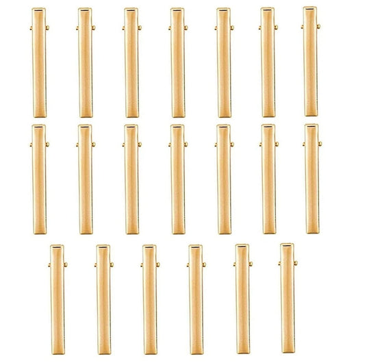 Alligator Hair Clips 20pcs Gold Metal Hair Clamps DIY Hairbow Hairpin Crafts Accessory for Arts Crafts Projects Hair Styling and Makeup (Type B) Beauty & Personal Care Bdwievn