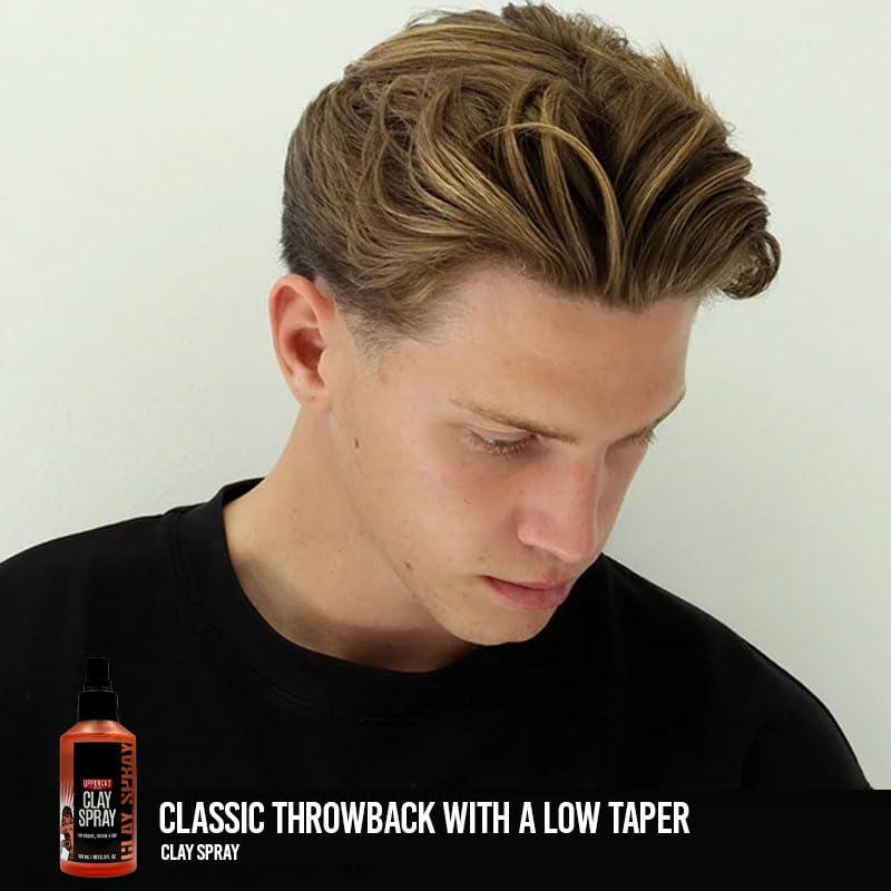 UPPERCUT DELUXE Clay Spray for Men, 5.0 oz - Texturizing Volume Spray with Natural Matte Finish - For Medium to Long Hair - Adds Grit, Thickness Beauty & Personal Care UPPERCUT DELUXE