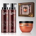 Nuspa Moroccan Argan Oil Hair Care Set - Sulfate Free for Damaged, Dry, Frizzy, Color Safe, Keratin Treated Hair with Long Lasting Shine Beauty & Personal Care NUSPA NUSPA