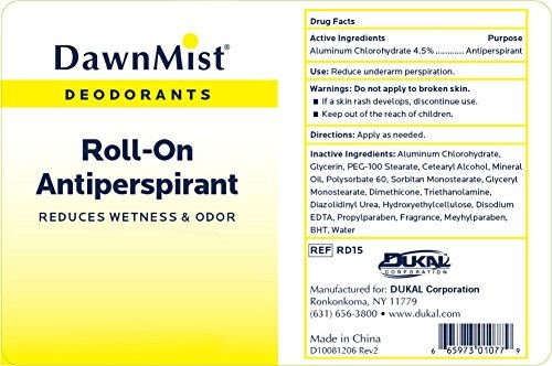 Bulk Buy: Lot of 6 Travel Size 1.5 oz Dawn Mist Deodorants Roll-On Antiperspirant Beauty and Personal Care DawnMist