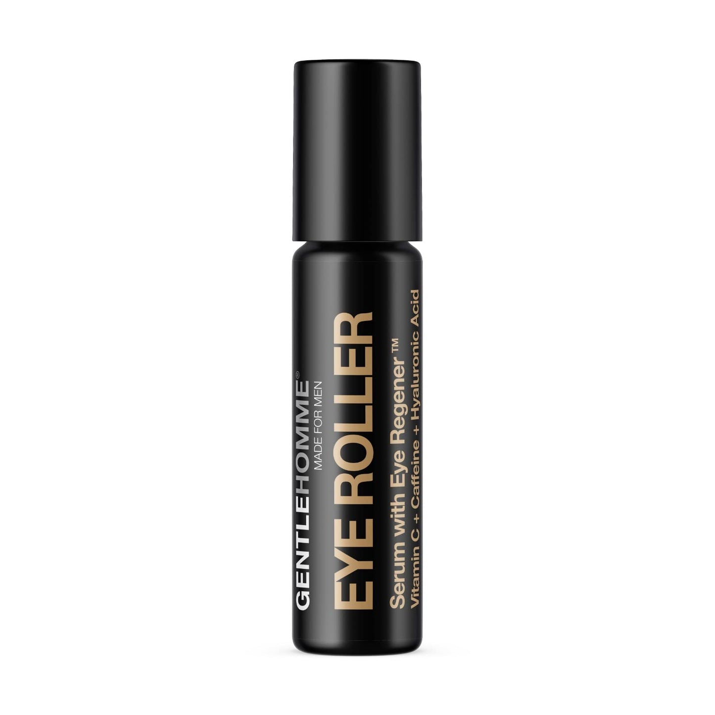 Hyaluronic Acid & Caffeine Eye Roller Serum for Men with Vitamin C - Made in USA - Depuffing Eye Roller Ball for Dark Circles & Puffiness - Mens Day Beauty & Personal Care Gentlehomme