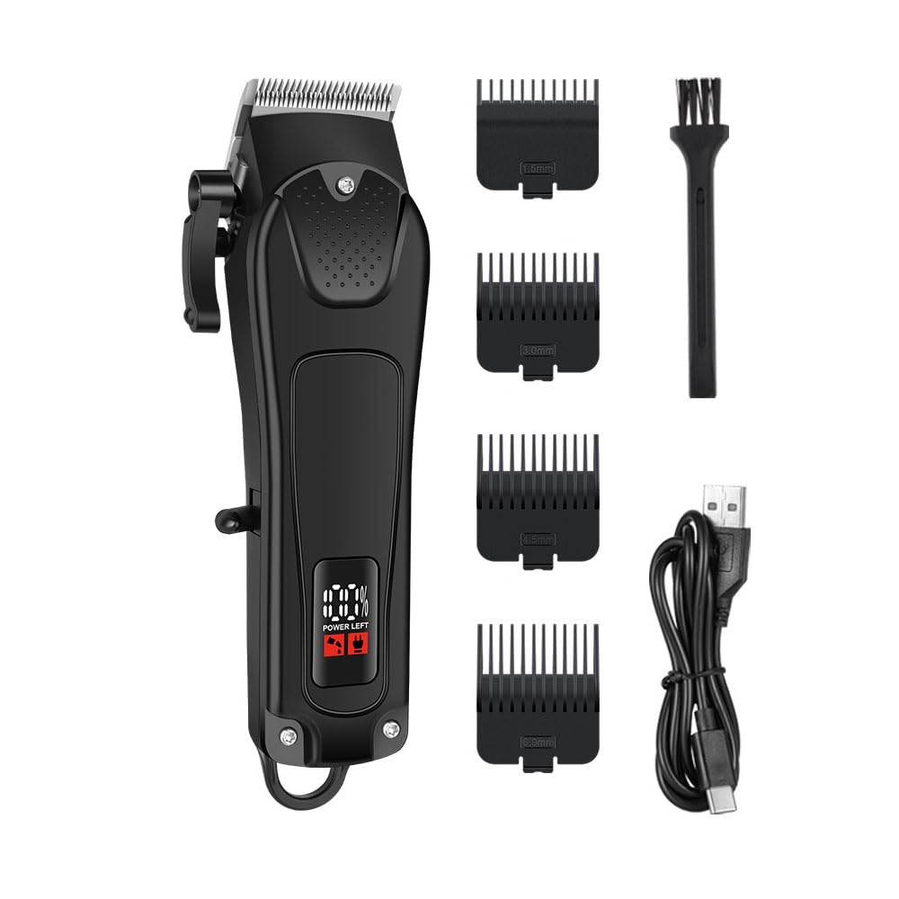 QDKVTNDJZ Hair Clippers for Men Professional, Cordless Electric Trimmer with Fast Charging Port, Cutting Kit, LED Display, Barber & Home Beauty and Personal Care QDKVTNDJZ