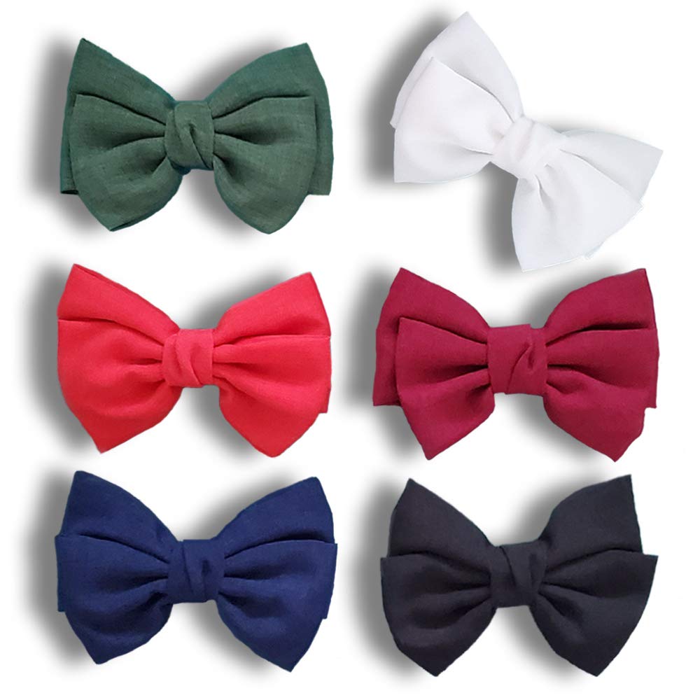 Hair Bow Clips, 5" French Hair Bows Hair Barrettes 6 Pcs Hair Accessories for Women Girls and Ladies Beauty & Personal Care Wvapzwr