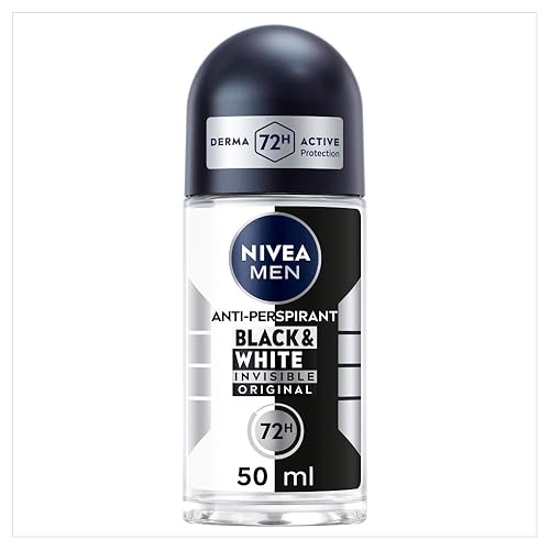 NIVEA 48h Deodorant Roll-on Roll on Invisible for Black&white Anti Perspirant 50ml Beauty & Personal Care NIVEA MEN