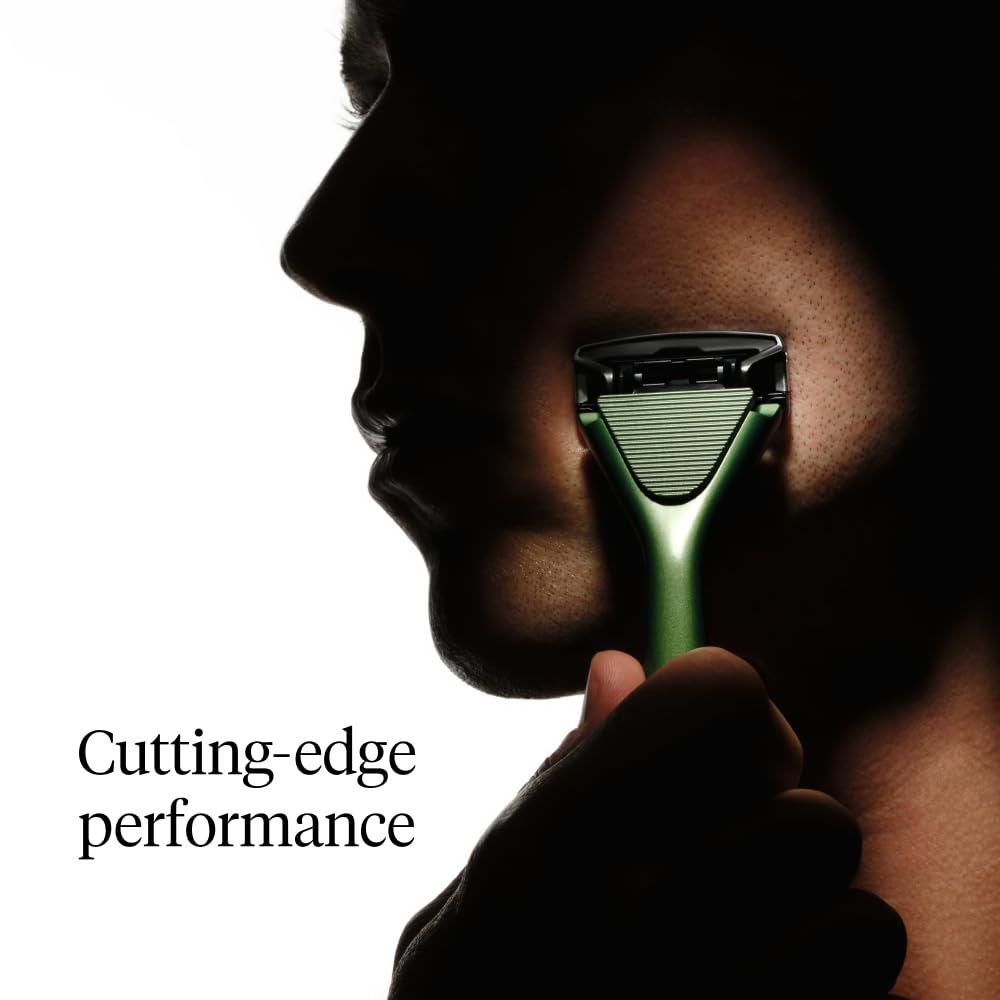 House of Atlas, Razors for Men - Mens Razors for Shaving with Handle & 2 Razor Blade Refills, 5-blade Precision Trim Edge, Smooth Close Shave Beauty and Personal Care House of Atlas