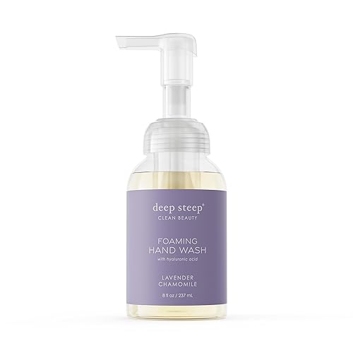 Deep Steep Foaming Hand Wash, Lavender Chamomile, 8 oz - Gentle Cleanser with Aloe, Argan Oil, Shea Butter & Hyaluronic Acid - Vegan, Clean Beauty Beauty & Personal Care Deep Steep