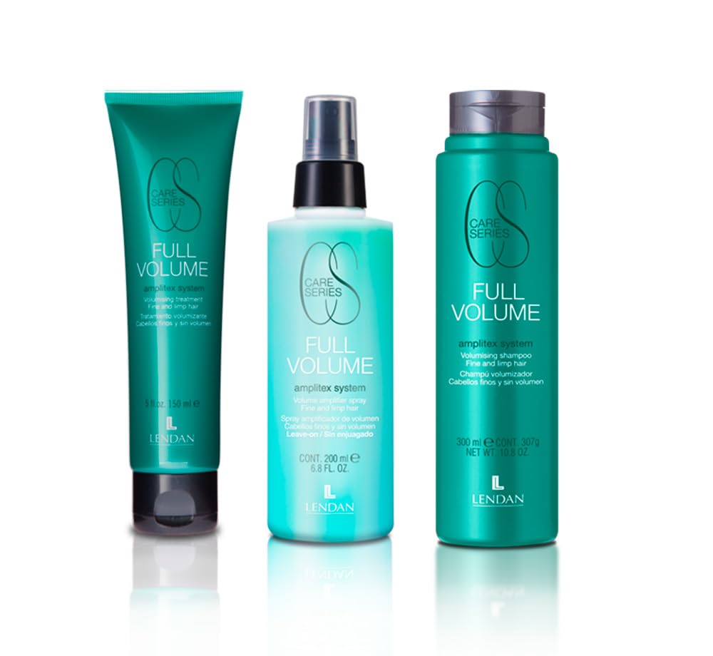 Lendan Full Volume Hair Care Kit for Fine Hair, Volumizing Shampoo 300ml, Treatment Cream 150ml, Volume Spray 200ml, Amplifex System, 3 Piece Set Beauty & Personal Care Lendan