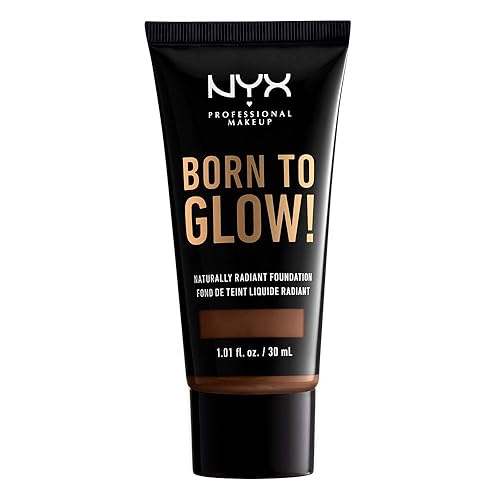 NYX PROFESSIONAL MAKEUP Born To Glow Naturally Radiant Foundation, Medium Coverage - Deep Rich Beauty & Personal Care NYX PROFESSIONAL MAKEUP