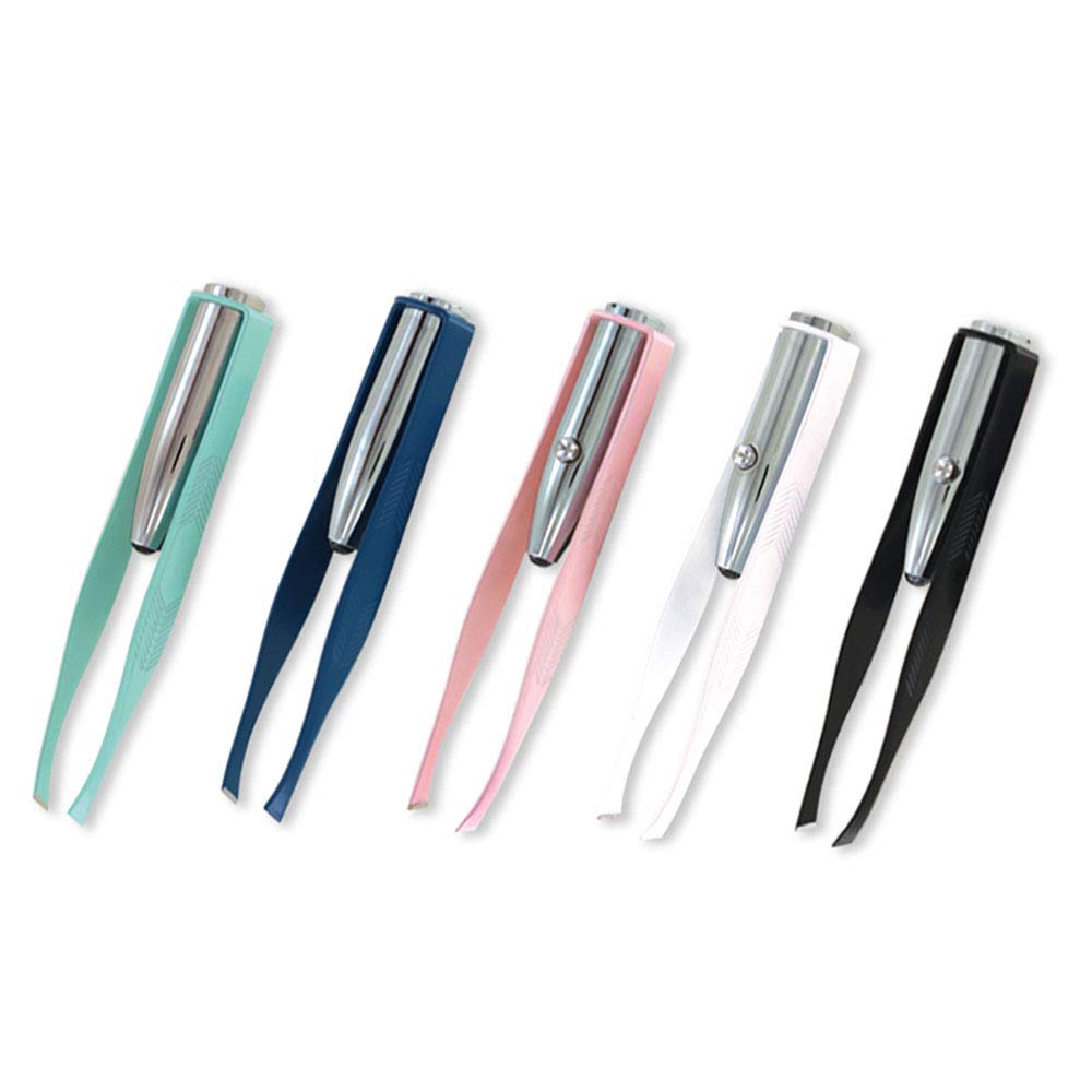 1st Choice 3 Stainless Steel Make Up LED Light Eyelash Eyebrow Hair Removal Lighted Tweezer Beauty and Personal Care 1st Choice