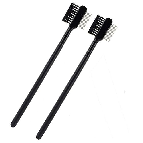 2Pcs Eyebrow Brush with Metal Teeth Eyelash Comb Separator Brow & Lash Shaper Makeup Grooming Tool for Eyelashes Extension and Eyebrow Shaper Supplies Beauty & Personal Care luzen
