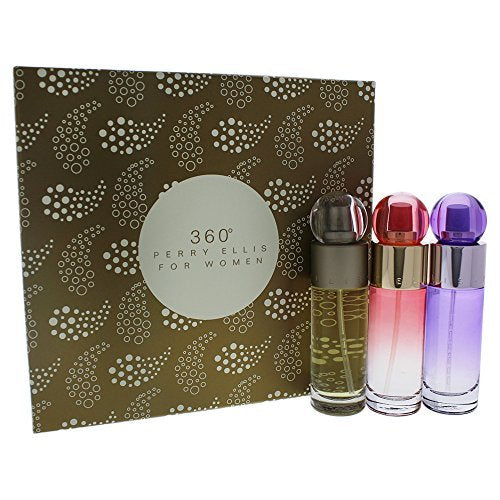 Perry Ellis 360° for Women 3-Piece Gift Set - Perfume Gift Set, EDP Spray & Body Mist, Eau de Parfum, Luxury Women's Fragrance Set - 360° Women Beauty & Personal Care Perry Ellis
