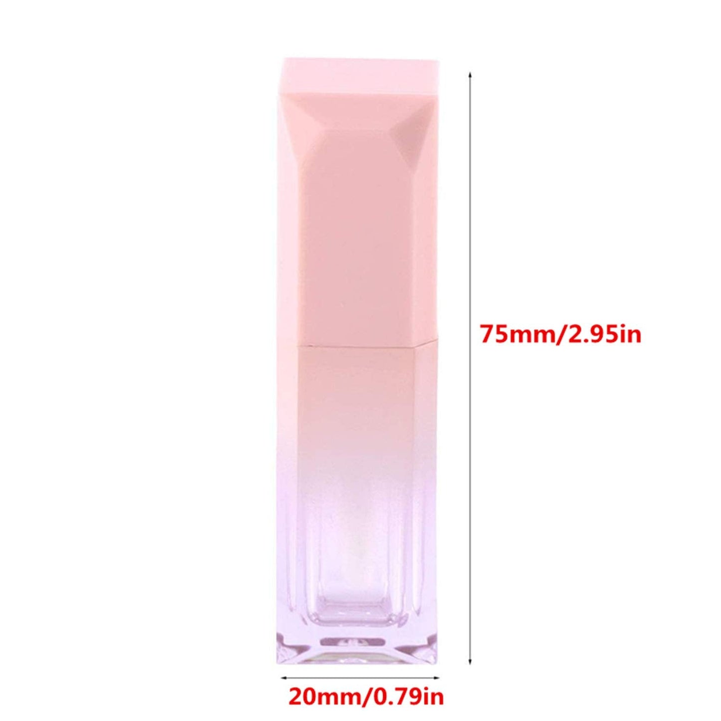 Healthcom 10Pcs 5ml Gradient Pink Empty Lip Gloss Tubes Plastic Mini Refillable Lip Balm Lipstick Bottle Lip Glaze Tube with Wand Travel Pipe Vials Beauty & Personal Care Healthcom