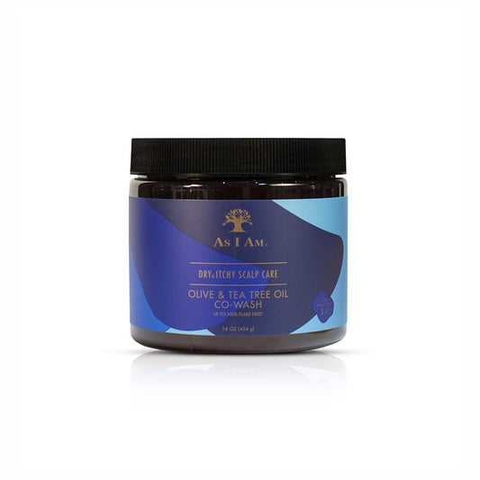 As Am Dry & Itchy Scalp Care Cowash - 16 ounce - Enriched with Zinc Pyrithione, Olive Oil, and Tea Tree Oil - Fights Dandruff and Seborrheic