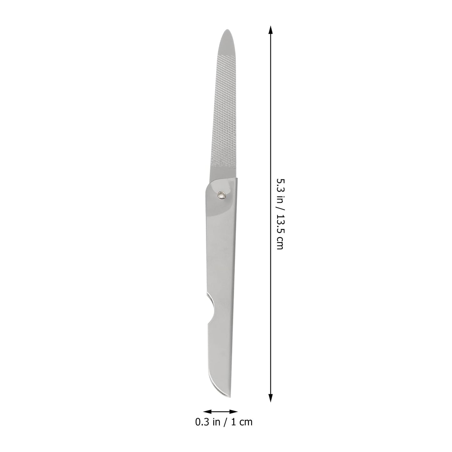 Lurrose 6pcs Foldable Nail File: Double-Sided Stainless Steel Folding Nail File - Portable Manicure Tools Beauty & Personal Care Lurrose