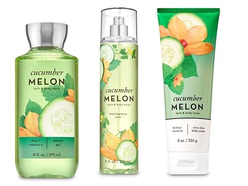 Bath & Body Works - Cucumber Melon - 3 pc Bundle Beauty & Personal Care Bath & Body Works