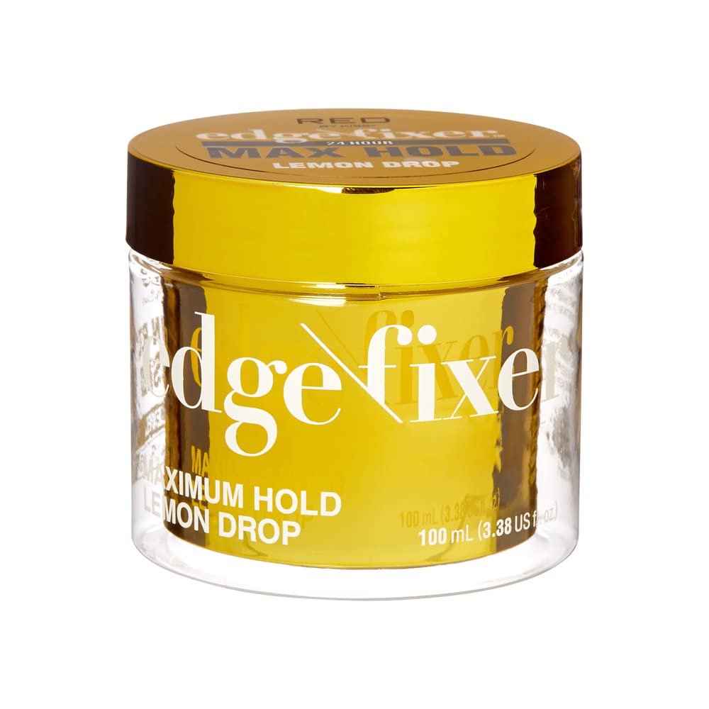 Red by Kiss Edge Fixer Hair Shine Gel, 24 Hour Max Hold, Non-Flaking, Biotin B7 Infused, Natural Styling, Professional Edge Control Wax, Perfect Beauty & Personal Care Red by Kiss