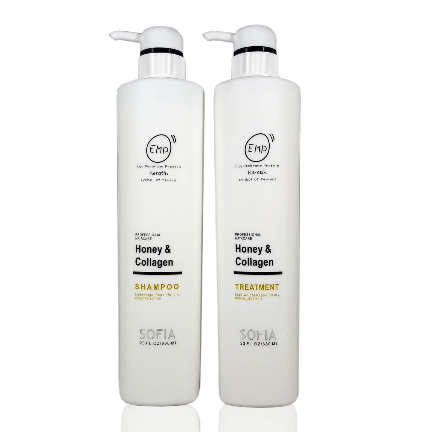 ODE SOFIA Honey & Collagen Shampoo and conditioner, for normal to dry hair, women, men and teens, 23Fl OZ, 680ml (set of Shampoo and conditioner) Beauty & Personal Care SOFIA BY ODE