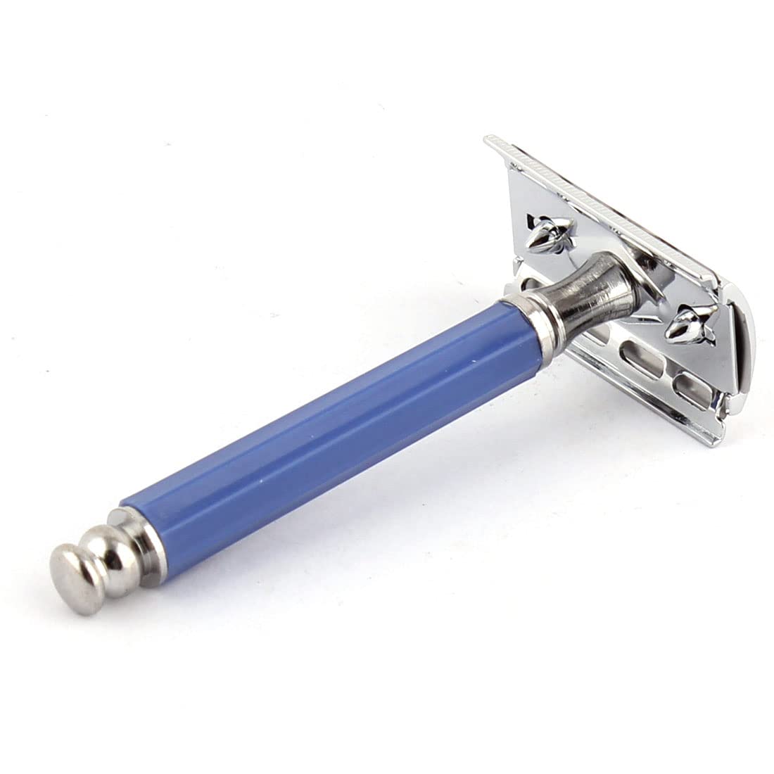 Ruilogod Men Handheld Double Edge Blade Safety Mustache Beard Shaving Razor Blue (id: 0aa 73d 386 38c ad9 Beauty and Personal Care Ruilogod