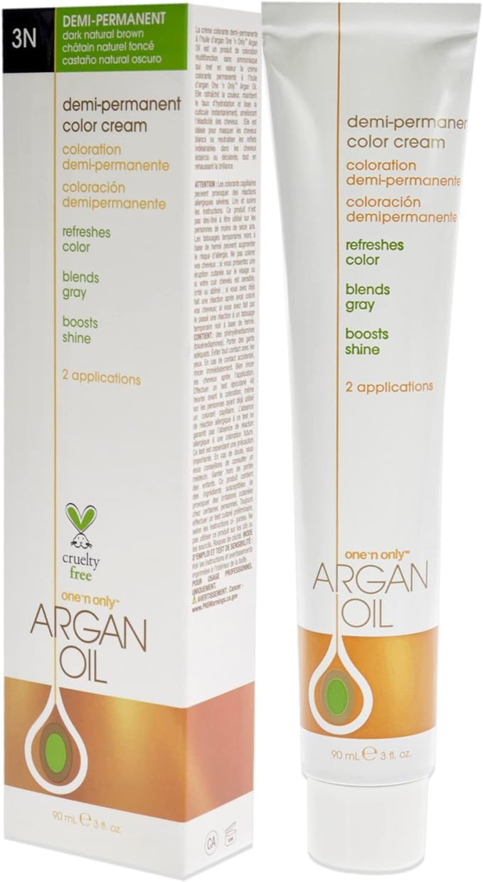 One N' Only Demi Permanent Hair Color - Permanent Hair Dye Made with Argan Oil - Delivers Rich, Accurate Tones with Gray Coverage - Improves Moisture Beauty & Personal Care One 'N Only
