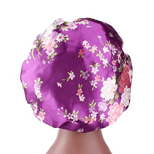 6 Pieces Large Printed Satin Bonnet Sleeping Caps Soft Elastic Wide Band for Women Hair Loss, Natural Curly Hair Braids (Printed 6pack) Beauty & Personal Care Ubrand