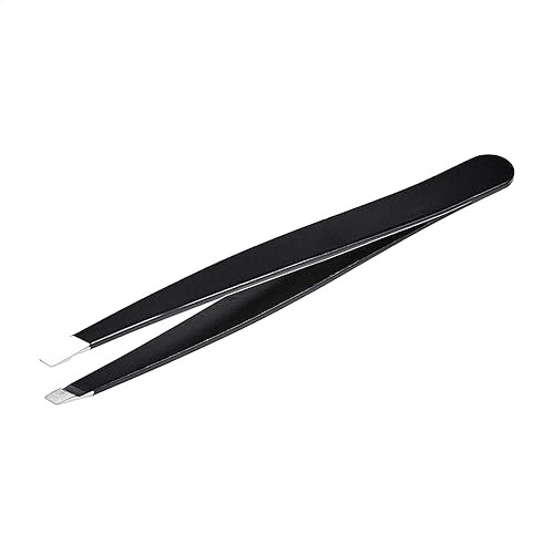 Amazon Basics Slant Tip Tweezer - Professional Stainless Steel Tweezer for Effective Hair Removal, Ideal for Daily Beauty Regimen, with Travel Case Beauty & Personal Care Amazon Basics