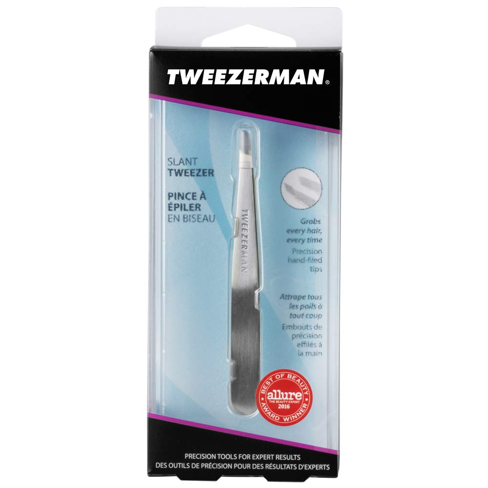 TWEEZERMAN Slant Tweezer Classic Stainless Steel, 0.8 Ounce Beauty & Personal Care Tweezerman