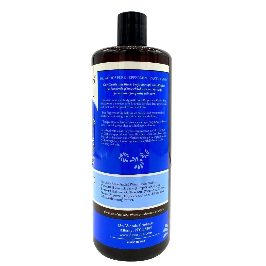 Dr. Woods Peppermint 32oz Castile Soap (6 Pack) Beauty & Personal Care Dr. Woods