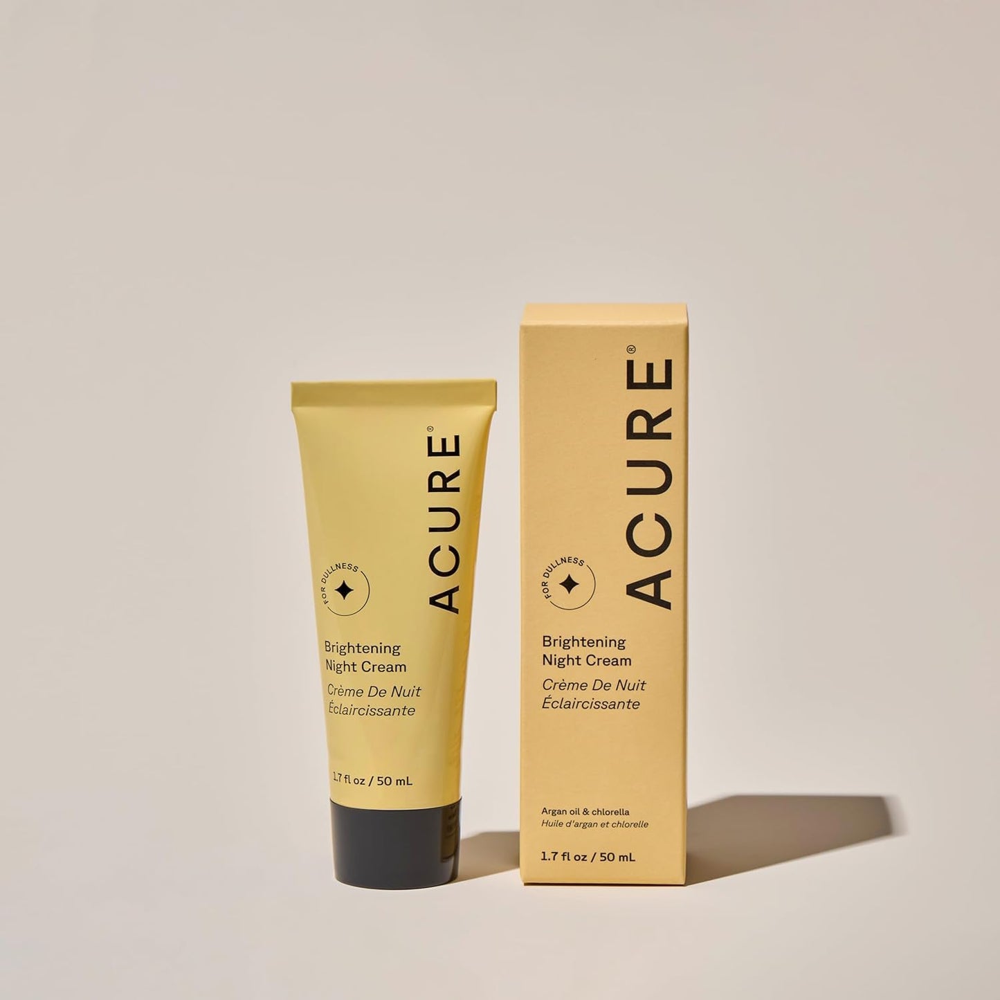 Acure Brightening Night Cream - Radiance Boosting Night Face Cream for Women & Men, Hydrating & Revitalizing Moisturizer for Uneven Skin Tone Beauty & Personal Care Acure