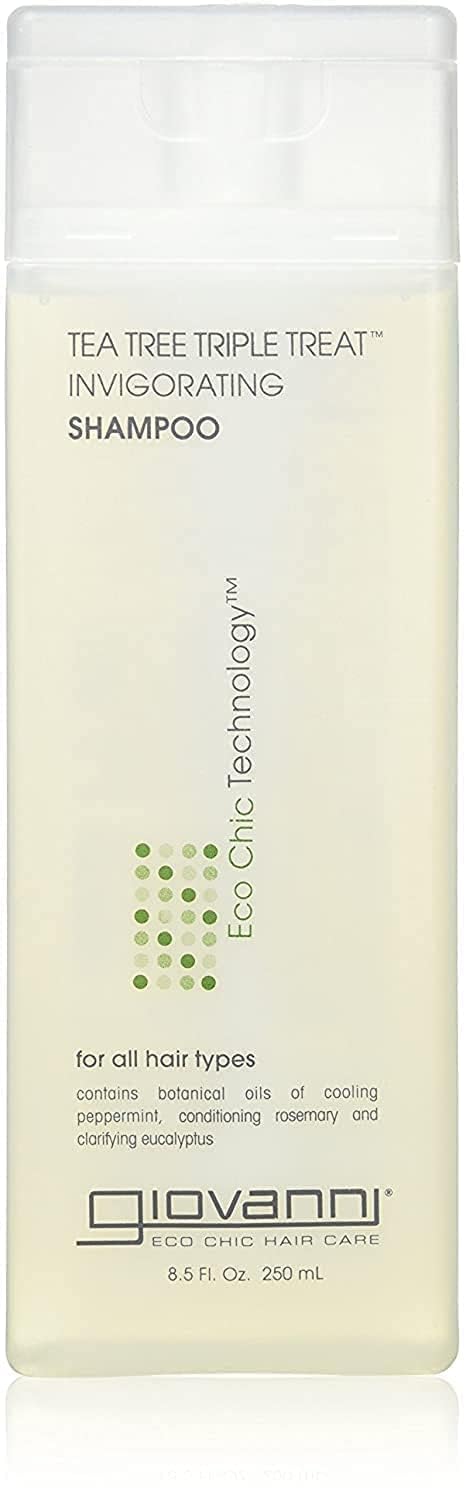 GIOVANNI Tea Tree Triple Treat Invigorating Shampoo, 8.5 oz (1 Pack)