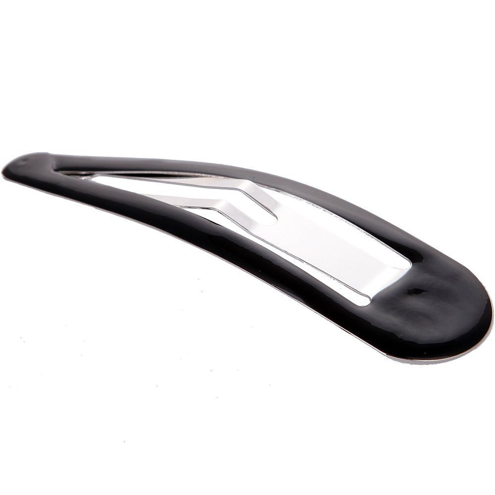 LONEEDY Pack of 10 Large Metal Stoving Varnish Hair Snap Clips,3.5 inch Long No-slip Hair Clips Barrettes For Women and Girls (Black) Beauty & Personal Care LONEEDY