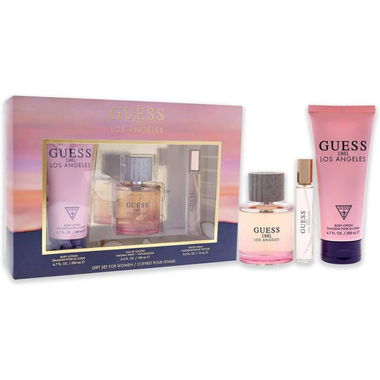 Guess 1981 Los Angeles by Guess for Women - 3 Pc Gift Set 3.4oz EDT Spray, 0.5oz EDT Spray, 6.7oz Body Lotion Beauty & Personal Care GUESS