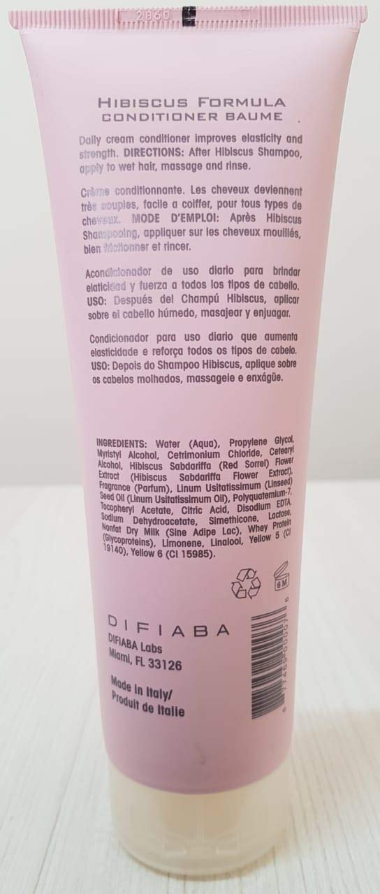 Difiaba - Hibiscus Formula™ Moisturizing Conditioner - Long-Lasting Luminous Shine - Strengthens & Hydrates Hair - For Daily Use - All Hair Textures -